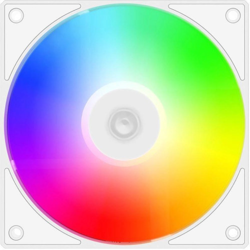 Кулер для корпуса/ Case Cooler ID-COOLING AS-120-ARGB-W (120x120x25mm, 4-pin PWM, ARGB, 58CFM, 27.2dBA, 2000RPM, White)