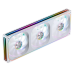 Кулер для корпуса/ Case Cooler JONSBO ZA-360WR Reverse (3x120x120mm, 4-pin PWM, ARGB, 62.4CFM, 37.3dBA, 2400RPM, White, Single-Frame RGB Fan Unit)