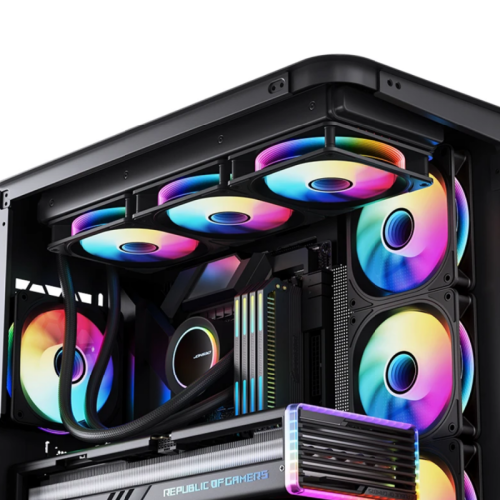 Кулер для корпуса/ Case Cooler JONSBO FR-606BR Reverse (120x120x25mm, 4-pin PWM, ARGB, 35.99CFM, 26.5dBA, 1500RPM, Black)