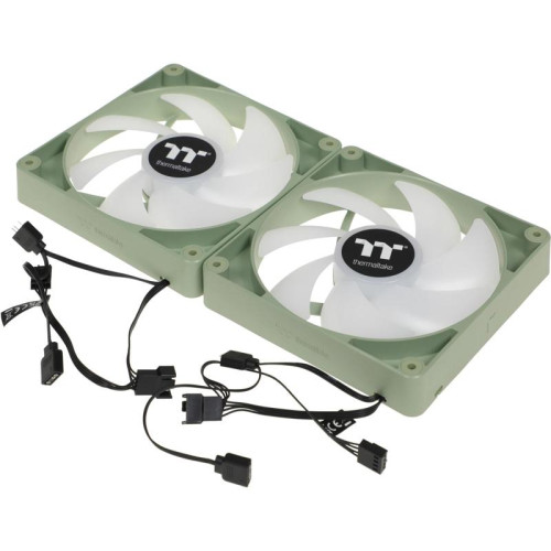 Вентилятор для корпуса Thermaltake CT140 Sync Matcha ARGB 140х140x25 зеленый 4-pin 30.5дБ (упак.:2шт) (CL-F203-PL14MG-A) Ret [CL-F203-PL14MG-A]