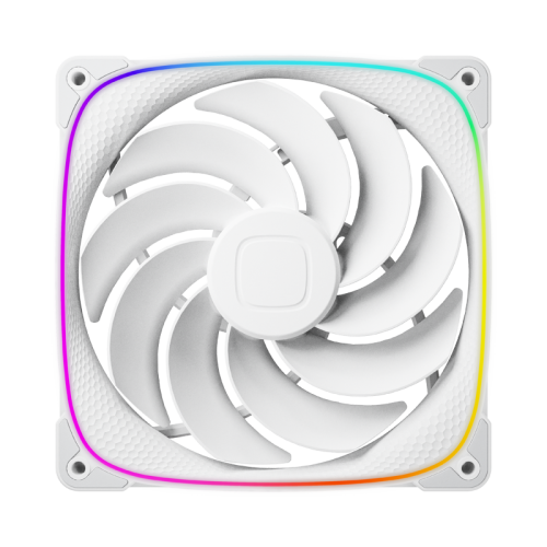 Вентилятор корпусный/ Case Cooler Geometric Future Squama 2503RW-14 Reverse (140x140x25mm, 4-pin PWM, ARGB, 71.8CFM, 34.0dBA, 2100RPM, White)