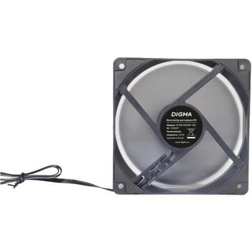 Вентилятор для корпуса Digma DFAN140PWM-1BK 140х140x25 черный 4-pin 28дБ Ret [DFAN140PWM-1BK]
