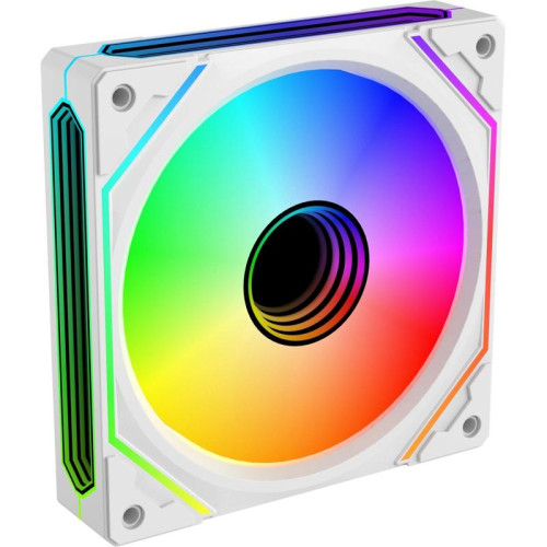 Вентилятор для корпуса Bloody BD-CF120ARGB5 LCD ARGB 120х120x25 белый 4-pin 26дБ (BD-CF120ARGB5-WH) Ret