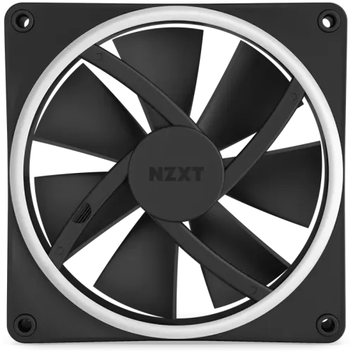 Кулер для корпуса ПК/ Case Cooler NZXT F140 RGB Duo (140x140x25mm, 4-pin PWM, RGB, 84.75CFM, 36dBA, 1800RPM, Black)