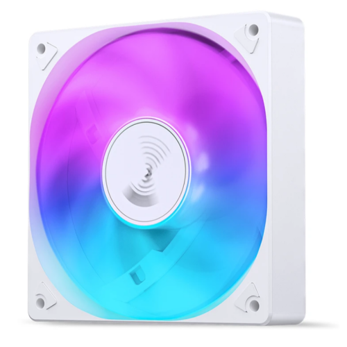 Кулер для корпуса/ Case Cooler JONSBO SL-120CW (120x120x25mm, 4-pin PWM, FRGB, 59.48CFM, 32.0dBA, 1500RPM, White)