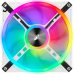 Кулер для корпуса/ Case Cooler Corsair iCUE QL140 RGB 140mm (140x140x25mm, 4-pin PWM, RGB, 50.2CFM, 26dBA, 1250RPM, White, 2pcs)