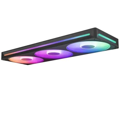 Кулер для корпуса ПК/ Case Cooler NZXT F360 RGB Core (120x120x25mm, 4-pin PWM, RGB, 75.12CFM, 30dBA, 2400RPM, Black, Single-Frame RGB Fan Unit)