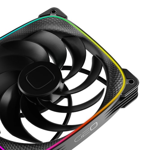 Вентилятор корпусный/ Case Cooler Geometric Future Squama 2503RB-14 Reverse (140x140x25mm, 4-pin PWM, ARGB, 71.8CFM, 34.0dBA, 2100RPM, Black)