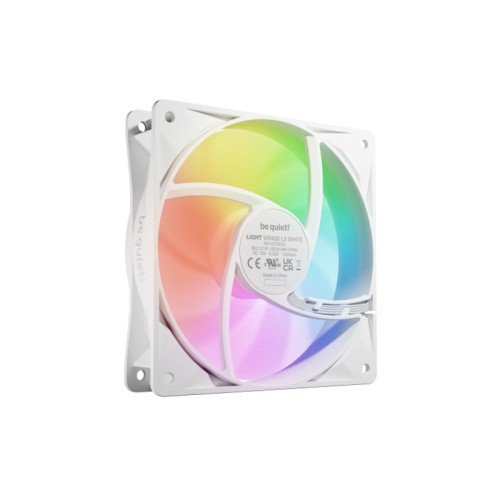 Кулер для корпуса/ Case Cooler be quiet! LIGHT WINGS LX 120mm PWM Reverse White (120x120x25mm, 4-pin PWM, ARGB, 48.8CFM, 28.5dBA, 1500RPM, White)