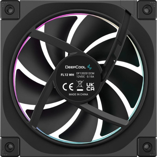 Вентилятор для корпуса Deepcool FL12 ARGB 120х120x25 черный 4-pin 32дБ (R-FL12-BKAPN1-G) Ret