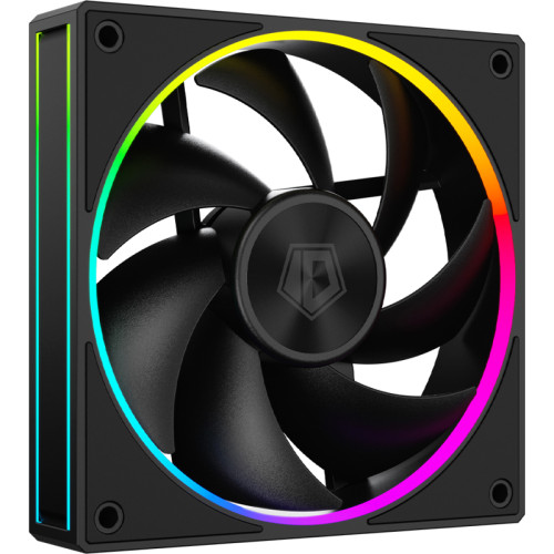 Кулер для корпуса/ Case Cooler ID-COOLING AF-127-ARGB-K (120x120x27mm, 4-pin PWM, ARGB, 78CFM, 29.9dBA, 2000RPM, Black)