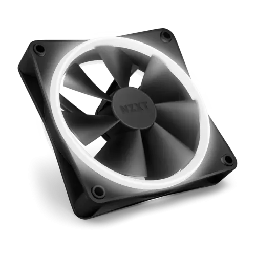 Кулер для корпуса ПК/ Case Cooler NZXT F120 RGB DUO Triple Pack (120x120x25mm, 4-pin PWM, RGB, 48.58CFM, 29dBA, 1800RPM, White, 3pcs)