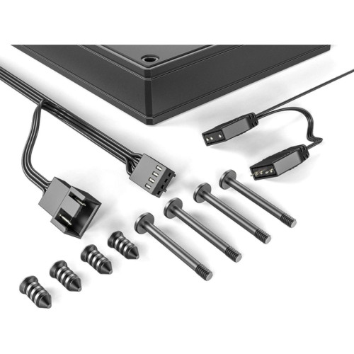 Вентилятор для корпуса ID-Cooling AS-140-ARGB-K ARGB 140х140x25 черный 4-pin 24.9дБ Ret