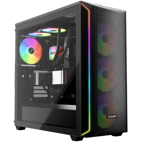 Кулер для корпуса/ Case Cooler be quiet! LIGHT WINGS LX 120mm PWM high-speed (120x120x25mm, 4-pin PWM, ARGB, 61.8CFM, 30.9dBA, 2100RPM, Black)