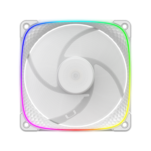 Вентилятор корпусный/ Case Cooler Geometric Future Squama 2503RW-12 Reverse (120x120x25mm, 4-pin PWM, ARGB, 57.67CFM, 29.87dBA, 1500RPM, White)