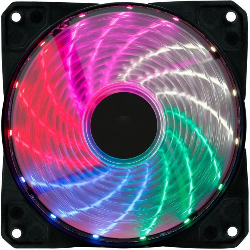 Вентилятор для корпуса Oklick OG-CF120RGB2-BK RGB 120х120x25 черный 3-pin 4-pin (Molex) 23дБ Ret [OG-CF120RGB2-BK]