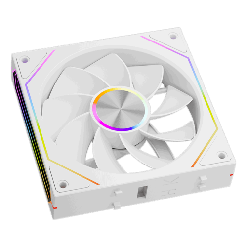 Кулер для корпуса/ Case Cooler PCCooler F3 X120R ARGB WH Reverse (120x120x25mm, 4-pin PWM, ARGB, 54CFM, 28.4dBA, 1800RPM, White)