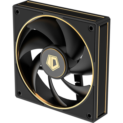 Кулер для корпуса/ Case Cooler ID-COOLING AF-127-GDL (120x120x27mm, 4-pin PWM, 78CFM, 29.9dBA, 2000RPM, Black)