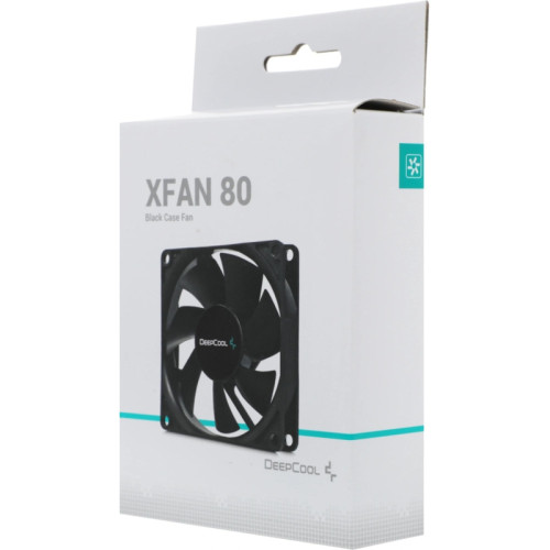 Вентилятор для корпуса Deepcool XFan 80 80х80x25 черный 4-pin (Molex) 20дБ (DP-FDC-XF80) Ret [DP-FDC-XF80]