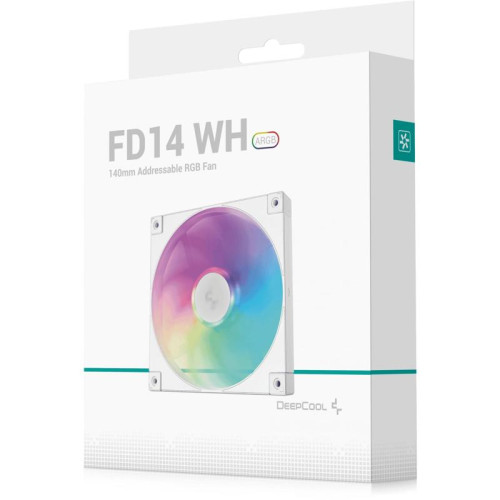 Вентилятор для корпуса Deepcool FD14 ARGB 140х140x25 белый 4-pin 25.6дБ (R-FD14-WHAPN1-G) Ret [R-FD14-WHAPN1-G]