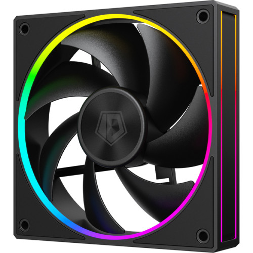 Кулер для корпуса/ Case Cooler ID-COOLING AF-127-ARGB-K (120x120x27mm, 4-pin PWM, ARGB, 78CFM, 29.9dBA, 2000RPM, Black)