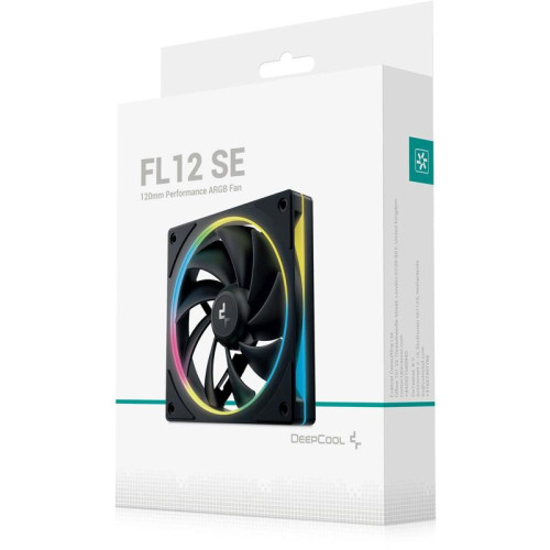 Вентилятор для корпуса Deepcool FL12 SE ARGB 120х120x25 черный 4-pin 28.67дБ (упак.:1шт) (R-FL12SE-BKAPN1-G) Ret