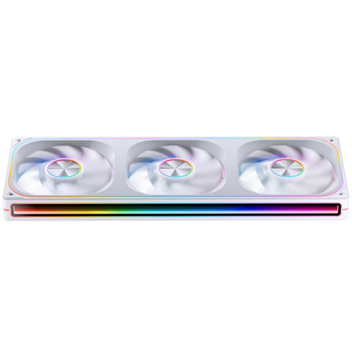 Кулер для корпуса/ Case Cooler JONSBO ZA-360WR Reverse (3x120x120mm, 4-pin PWM, ARGB, 62.4CFM, 37.3dBA, 2400RPM, White, Single-Frame RGB Fan Unit)