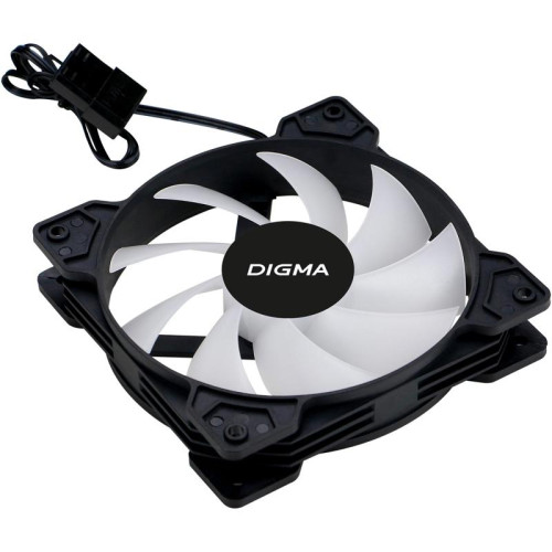 Вентилятор для корпуса Digma DFAN-FRGB1 RGB 120х120x25 черный 3-pin 4-pin (Molex) 23дБ Ret [DFAN-FRGB1]