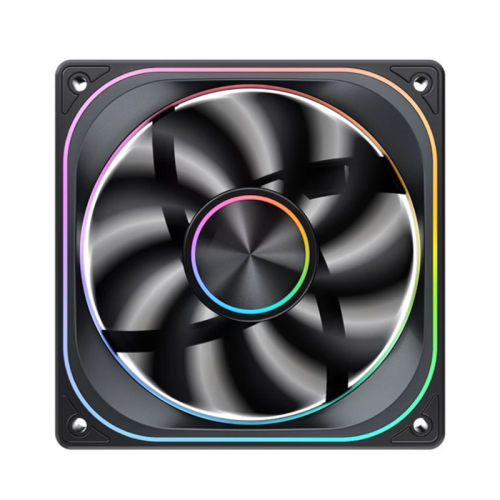 Кулер для корпуса/ Case Cooler JONSBO ZA-120BR Reverse (120x120x28mm, 4-pin PWM, ARGB, 62.4CFM, 37.3dBA, 2400RPM, Black)
