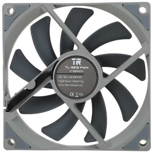 Вентилятор корпусный/ Case Cooler Thermalright TL-9015 (92x92x15mm, 4-pin PWM, 42.58CFM, 22.4dBA, 2700RPM, Grey)