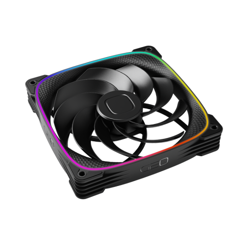 Вентилятор корпусный/ Case Cooler Geometric Future Squama 2503RB-14 Reverse (140x140x25mm, 4-pin PWM, ARGB, 71.8CFM, 34.0dBA, 2100RPM, Black)