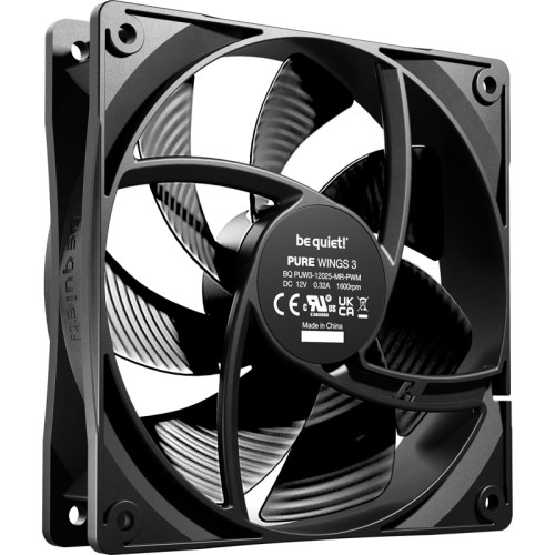 Кулер для корпуса/ Case Cooler be quiet! PURE WINGS 3 120mm PWM (120x120x25mm, 4-pin PWM, 49.9CFM, 25.5dBA, 1600RPM, Black) Кулер для корпуса/ Case Cooler be quiet! PURE WINGS 3 120mm PWM (120x120x25mm, 4-pin PWM, 49.9CFM, 25.5dBA, 1600RPM, Black)