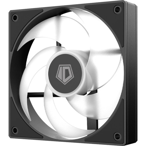 Кулер для корпуса/ Case Cooler ID-COOLING AS-120-ARGB-K (120x120x25mm, 4-pin PWM, ARGB, 58CFM, 27.2dBA, 2000RPM, Black)