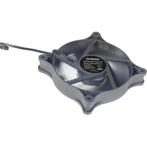 Вентилятор для корпуса Digma DFAN120PWM-2BK 120х120x25 черный 4-pin 37дБ Ret [DFAN120PWM-2BK]