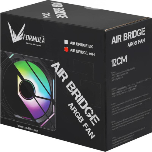Вентилятор для корпуса Formula Air Bridge ARGB 120х120x25 белый 4-pin 27.5дБ (упак.:3шт) (AIR BRIDGE WH) Ret [AIR BRIDGE WH]