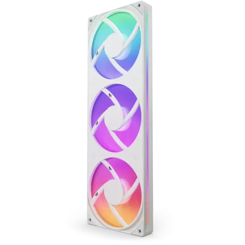Кулер для корпуса ПК/ Case Cooler NZXT F360 RGB Core (120x120x25mm, 4-pin PWM, RGB, 75.12CFM, 30dBA, 2400RPM, White, Single-Frame RGB Fan Unit)