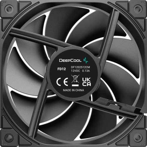 Вентилятор для корпуса Deepcool FD12 120х120x25 черный 4-pin 26.9дБ (R-FD12-BKNPN1-G) Ret [R-FD12-BKNPN1-G]