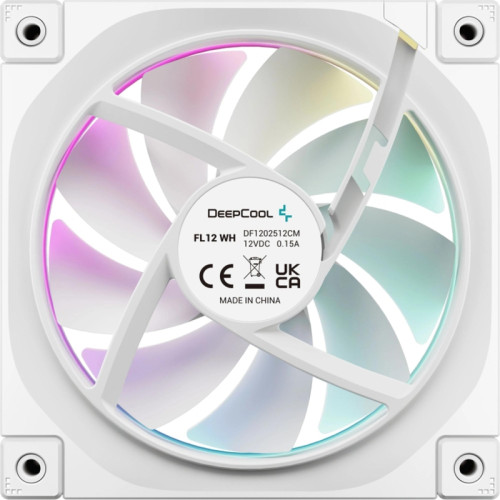 Вентилятор для корпуса Deepcool FL12 Wh ARGB 120х120x25 белый 4-pin 32дБ (R-FL12-WHAPN1-G) Ret