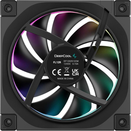 Вентилятор для корпуса Deepcool FL12R Reverse ARGB 120х120x25 черный 4-pin 33.9дБ (R-FL12R-BKAPN1-G) Ret