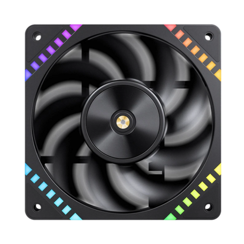 Кулер для корпуса/ Case Cooler JONSBO HF2-120BR Reverse (120x120x25mm, 4-pin PWM, ARGB, 63.3CFM, 29.5dBA, 2200RPM, Black)