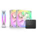 Комплект кулеров для корпуса ПК/ Case Cooler NZXT F120 RGB DUO Triple Pack (120x120x25mm, 4-pin PWM, RGB, 48.58CFM, 29dBA, 1800RPM, White, 3pcs)