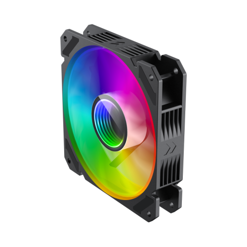 Кулер для корпуса ПК/ Gamemax FN-12Rainbow-C9, 12CM ARGB Rainbow Fan, frame with reflective design, 3pin+4Pin connector