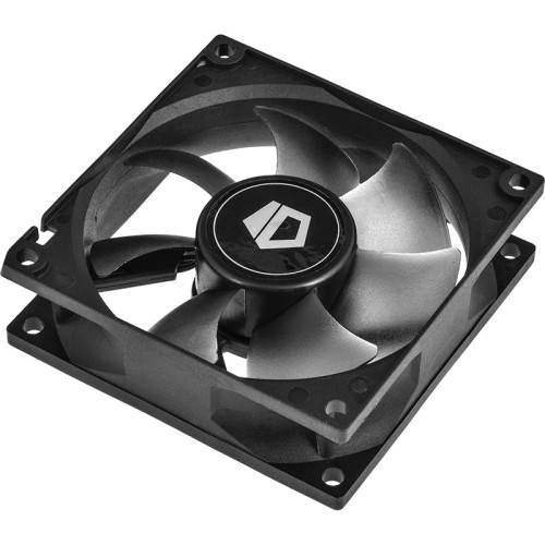 Кулер для корпуса/ Case Cooler ID-COOLING NO-8025-SD (80x80x25mm, 3-pin, 25.5CFM, 21dBA, 2000RPM, Black/Gray)