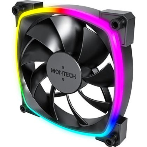 Вентилятор для корпуса Montech AX120 ARGB 120х120x25 черный 4-pin 27дБ (AX120 PWM BLACK) Ret [AX120 PWM BLACK]