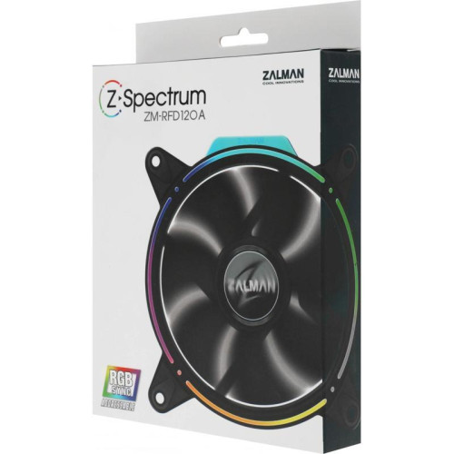 Вентилятор для корпуса Zalman ZM-RFD120A Addressable ARGB 120х120 черный 3-pin 26дБ (ZM-RFD120A) Ret [ZM-RFD120A]