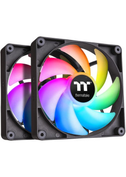 Вентилятор для корпуса Thermaltake CT140 ARGB 140х140x25 черный 4-pin 30.5дБ (упак.:2шт) (CL-F150-PL14SW-A) Ret [CL-F150-PL14SW-A]