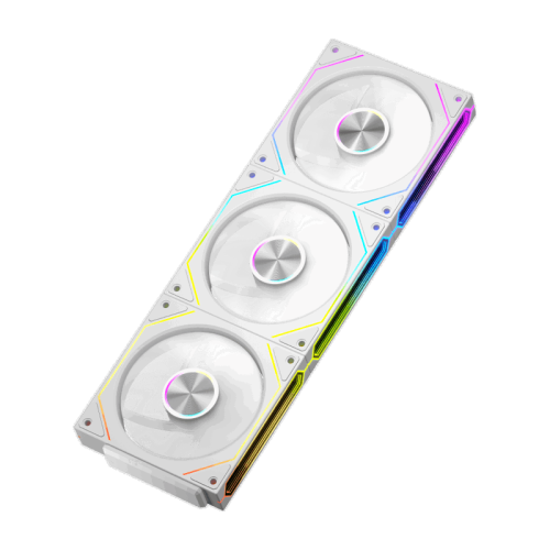 Кулер для корпуса/ Case Cooler PCCooler F3 X120R ARGB WH Reverse (120x120x25mm, 4-pin PWM, ARGB, 54CFM, 28.4dBA, 1800RPM, White)