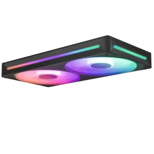 Кулер для корпуса ПК/ Case Cooler NZXT F240 RGB Core (120x120x25mm, 4-pin PWM, RGB, 75.12CFM, 30dBA, 2400RPM, Black, Single-Frame RGB Fan Unit)