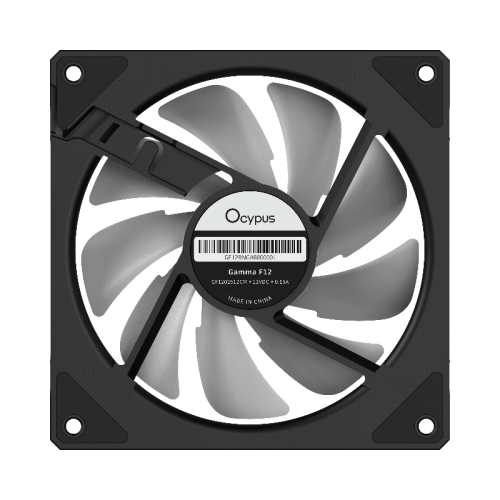 Кулер для корпуса/ Case Cooler Ocypus Gamma F12 BK ARGB REVERSE BLADE (120x120x25mm, 4-pin PWM, ARGB, 50CFM, 31dBA, 1600RPM, Black) Кулер для корпуса/ Case Cooler Ocypus Gamma F12 BK ARGB REVERSE BLADE (120x120x25mm, 4-pin PWM, ARGB, 50CFM, 31dBA, 1600RPM, Black)