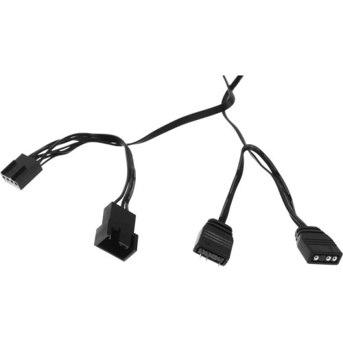 Вентилятор для корпуса Accord ACC-YF14 ARGB 140х140x25 черный 4-pin (ACC-YF14 ARGB BLACK) brown box